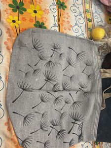 Grey Dandelion Print Fabric