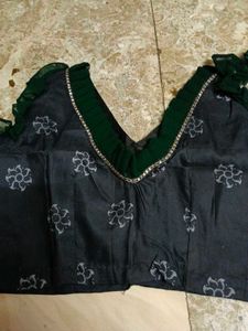 Elegant Emerald Green Cotton Saree