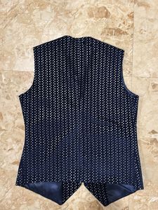 Navy Blue Jacquard Vest