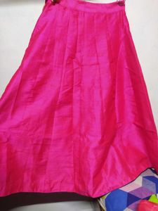 Pink Silk Lehnga With Side Ziper Blouse