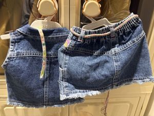 Denim Vest &amp; Skirt Set
