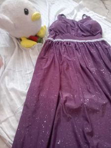 Sparkling Purple Maxi Dress