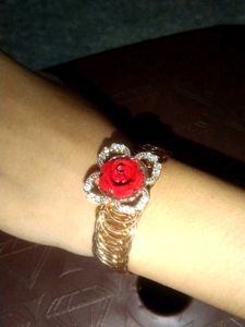 Elegant Rose Charm Bracelet