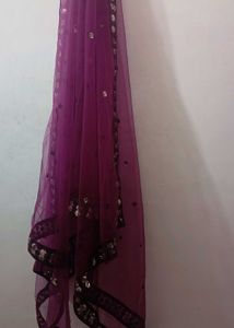 Purple Sequin Lehenga
