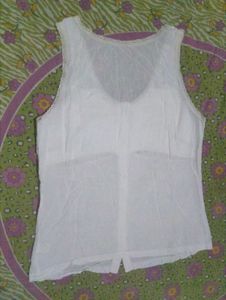Vintage White Lace Trim Camisole Top