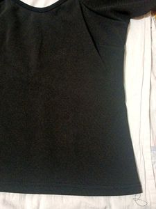 Chic Black Puff Sleeve Top