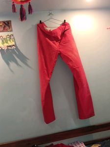 Red Ethnic Palazzo Pants