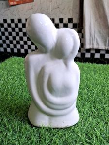 Modern White Couple Sculpture