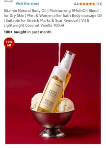 BTAMIN Natural Body Oil - Coconut Vanilla