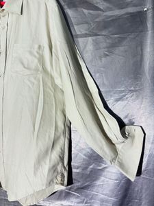Men's Classic Beige Long-Sleeve Shirt