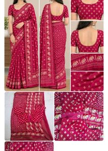 Sarees with matching  stitched blouses