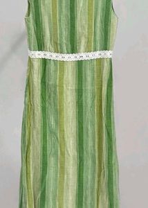 Green Striped Midi Dress