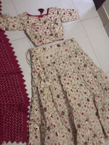 Embroidered silk Lehenga Choli Set