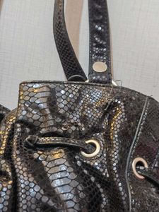 Nine West y2k python slouchy studded bag