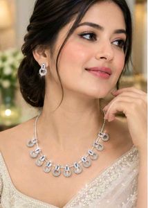 Sparkling Crystal Necklace &amp; Earring Set