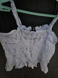 Cute Blue Crop Top