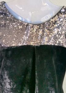 Sequinsn Flower Patch Velvet Dress