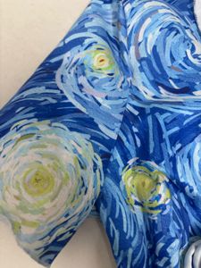 Van Gogh Inspired Starry Night Print Wrap Top