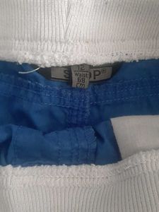 Blue Casual boy's Shorts with Drawstring