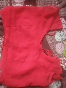 Stunning Red Embellished Saree