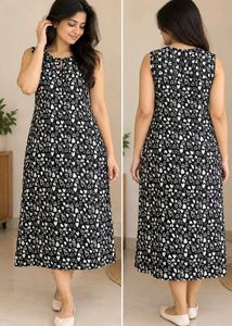 Chic Black & White Heart Print Dress