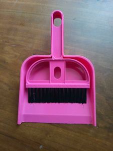 Pink Dustpan and Brush Set