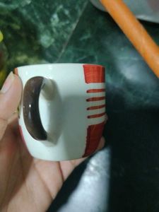 Red &amp; White Striped Mug