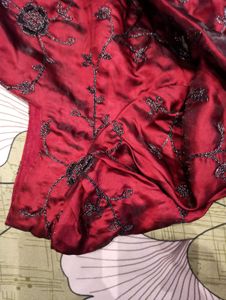 Elegant Red Embroidered Dress