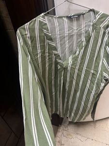 Striped V-Neck Top
