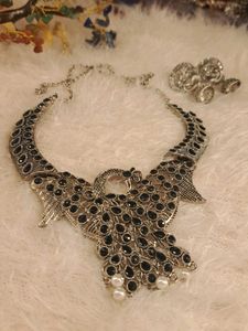 🎉combo of oxidised silver necklace