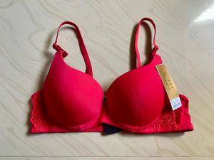 Vibrant Red Padded Bra