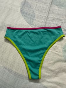 Teal Bikini Set with Pink &amp; Lime Trim