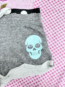 Skull Print Shorts