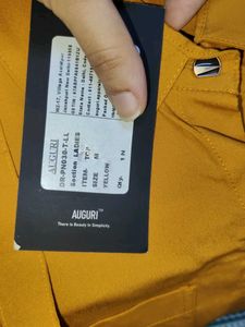 Short Sleeve ShirtTop- Mustard color