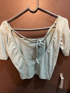Trendy Light Green Crop Top