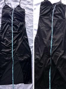 Cocktail Padded Satin Black Dress 🖤
