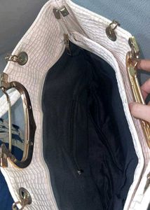 Sparkling White Embellished Handbag