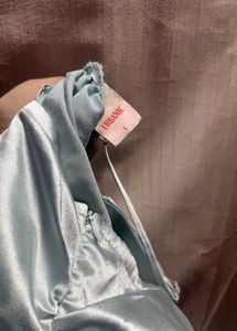 Satin Ruched Mini Dress | Baby Blue