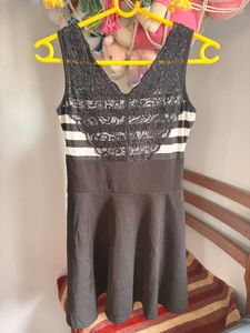 Lace Trim Corset Mini Dress