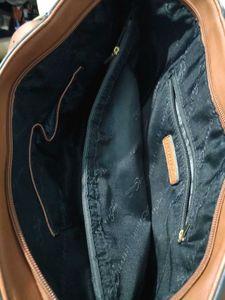 Chic Brown Faux Leather Shoulder Bag