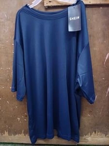 Shein Medium Length Drop Shoulder Back Cut-Out