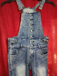 Acid Wash Denim dungree Overalls