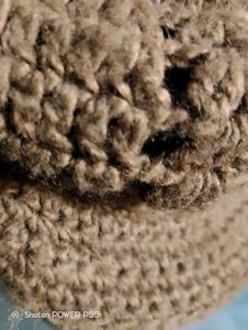 Stylish Brown Knit Newsboy Cap