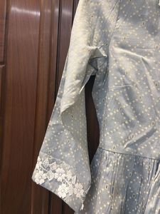 Elegant Grey Chikankari Kurta