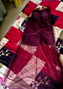 Burgundy Sheer Maxi Dress
