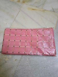 Chic Pink Plaid Pouch Bag