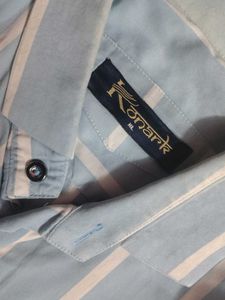 Men's Blue Striped Casual Shirt