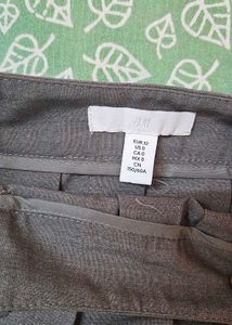 Grey Pleated Mini Skirt