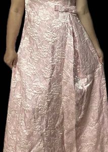 Elegant Pink Floral Maxi Dress