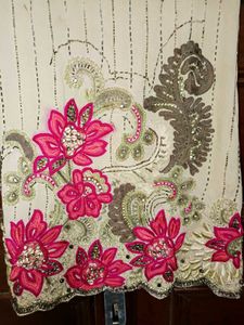 Handwork Threadwork Georgette Kurti